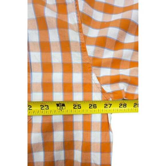Phat Farm Y2K Button Shirt Cotton Orange Plaid Street Skater Hip Hop 2XL XXL - Picture 9 of 15